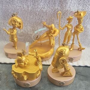 50th Disney Gold Anniversary Hollywood Studio Figure Set Ornaments